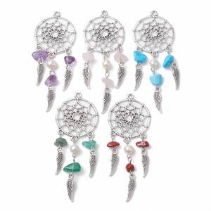 Customized Natural Crystal Dreamcatcher Crystal Pearl DIY Tassel Keychain - Product Image 3