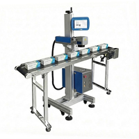 Machine de marquage et de codage laser à fibre volante automatique 20w 30w 50w 60w 100w Date d'expiration logo Lot Code QR pour l'emballage alimentaire en métal