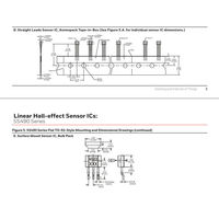 Sensores de efecto Hall lineales de la serie SS490 SS39ET SS49E SS59ET Ss49x