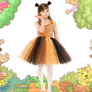 <span class=keywords><strong>Disfraz</strong></span> de Animal de la Selva para Niños de Halloween, <span class=keywords><strong>Disfraz</strong></span> de <span class=keywords><strong>Jirafa</strong></span>, Leopardo, Tigre, Gato, Vestido de Tul para Niñas de 1 a 10 Años - Product Image 4