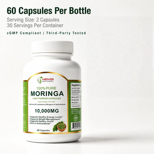 Capsule di Polvere di Moringa Naturale ad Alto Contenuto, Antiossidante, Migliora l'Immunità del Corpo, Favorisce la Digestione, Integratore Proteico per Adulti - Product Image 4