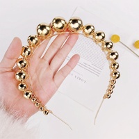 Vente en gros de bandeau en métal tendance pour filles accessoires de cheveux en alliage pour fêtes et festivals bandeau plaqué or