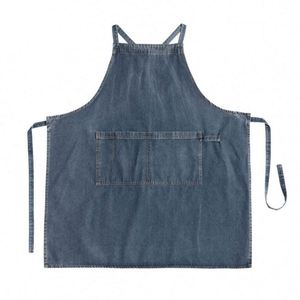 Elegant Unisex Bib Cotton <b>Apron</b> Without Pockets Sanitary Durable Breathable <b>Chef</b> Uniform for Kitchen Cooking Gardening Painting - Product Image 4