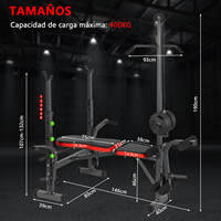 Banc de musculation pliable professionnel EIGFOH, entraînement de force, inclinaison réglable, déclinaison, station d'entraînement plate, modèle moderne CN