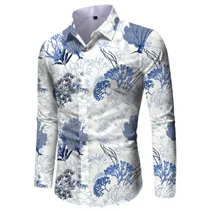 Hoge Kwaliteit Casual Shirts Nieuwe Mannenmode Lange Mouwen Bedrukte Shirts Mannen Tops