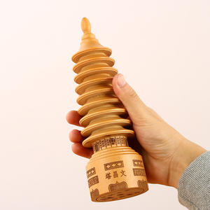 <span class=keywords><strong>Tour</strong></span> de Wenchang en <span class=keywords><strong>bois</strong></span> à 9 niveaux, personnalisable avec logo, en <span class=keywords><strong>bois</strong></span> de pêcher, pour décoration de bureau - Product Image 2