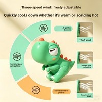 Ventilateur soufflant d'air en forme d'éléphant ou de dinosaure pour bébé, rechargeable par USB, en plastique ABS, pour le bureau, le refroidissement des repas et comme jouet d'alimentation avec motif éléphant