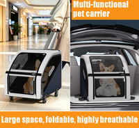Chariot de transport pour animaux à roulettes, approuvé par les compagnies aériennes, poussette pour chien, maille respirante, idéal pour les voyages en camping