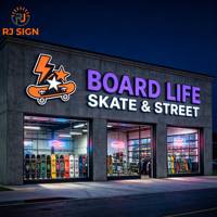 Enseigne LED en acrylique personnalisée, lettres en relief 3D pour café, magasin de lunettes et décoration murale de commerce, logo publicitaire