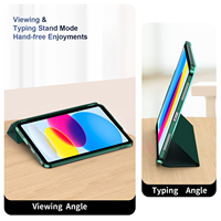Coques et Étuis pour iPad 10ème Génération – Housse Intelligente Fine avec Support et Coque Arrière Rigide, Fonction Veille/Réveil Automatique A16 11ème 2025 avec Support