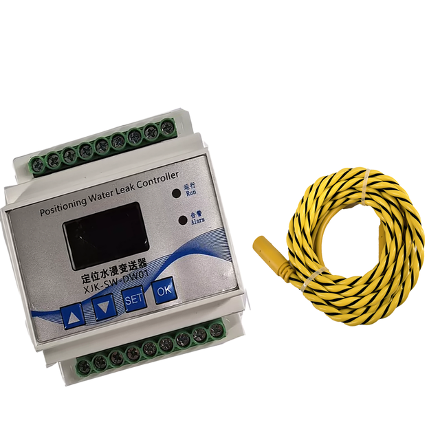 Water Leak Detection Cable with Audible Visual Alarm Accurate Leak Point Location DC 10-30V Fast Response (1-5s)