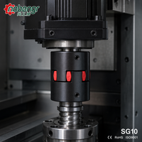 Accouplement en élastomère de qualité supérieure avec insert en TPU rouge, coupleur d'arbre en aluminium anodisé noir pour machine industrielle CNC