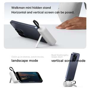 पोर्टेबल 5000 माह मिनी पावर बैंक टाइप-सी 22.5w फास्ट चार्जिंग नए डिजाइन फोन धारक और आपातकालीन कैप्सूल 20w आउटपुट पावर - Product Image 2