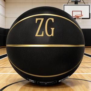 Ballon de basketball personnalisé avec logo, en caoutchouc naturel durable, noir, en gros, pour équipes sportives, extérieur, taille 7, personnalisez votre marque OEM - Product Image 3