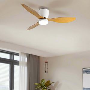 Ventiladores de Techo con Luces de 52 Pulgadas, Control Remoto, LED Regulable, Montaje Empotrado, Motor Reversible de Corriente Continua Silencioso para Dormitorio - Product Image 6