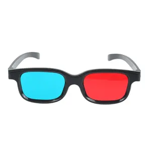 Evrensel 3D kağıt gözlük kırmızı mavi mavi 3D cam Anaglyph 3D film oyun DVD görüş/sinema