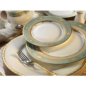 Gros forme ronde fine porcelaine dîner ensemble porcelaine fine <span class=keywords><strong>service</strong></span> de dîner vaisselle écologique - Product Image 2