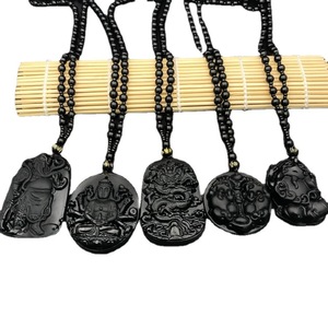 รับราคาล่าสุด เครื่องประดับจีนขายส่ง จี้พระพุทธรูปไทยสีดำ จี้มังกรประดับหิน สร้อยคอ - Product Image 5
