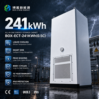 Système de stockage d'énergie 241 kWh LiFePO4 sur réseau, armoire de refroidissement liquide tout-en-un pour extérieur, solution de secours pour micro-réseau d'usine