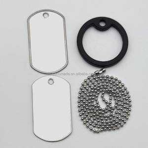 Tag anjing personalisasi tepi gulung dengan peredam Hammering cap Tag kalung kosong - Product Image 2