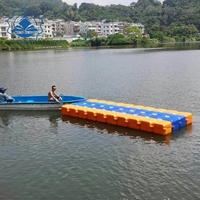 Plateforme flottante en plastique HDPE pour pontons, capacité de flottabilité 350 kg/m, durée de vie 15 ans, pour bateaux et stationnement – Vente en gros