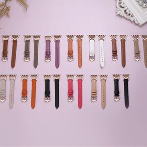 Tschick gelang kulit dengan gesper C, tali kulit untuk jam tangan apple 44mm 40mm 41MM 45MM IWatch Series 7 6 SE 5 4 <span class=keywords><strong>3</strong></span> - Product Image 3