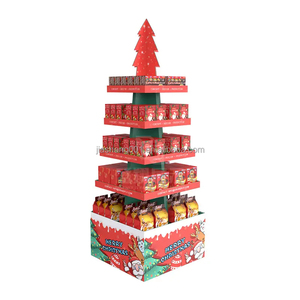 Supermercado centro comercial fácil montaje plano embalado piso de cartón soporte de exhibición estante de papel torre para dulces Chocolate estante de dulces - Product Image 2