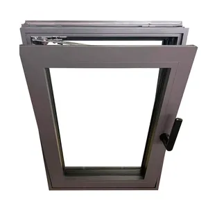 LEDOW bingkai jendela ramping Aluminium sempit Modern terbaik untuk jendela belok miring Aluminium rumah Modern