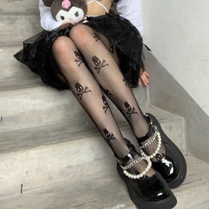 Skull Mesh Stockings 15D Thin Transparent Women's Tights For Clubbing And Fashion Wear - Product Image 5