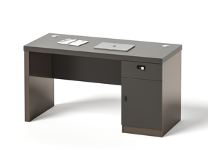 Moderno barato Regular Ejecutivo 0ffice Escritorio de madera maciza <span class=keywords><strong>Standup</strong></span> Empleados estándar Escritorio de recepción de oficina negro - Product Image 2