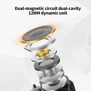KZ ZNA 12mm technologie hybride 1DD + 1BA câble détachable <span class=keywords><strong>casque</strong></span> Hi-Fi stéréo écouteurs de jeu <span class=keywords><strong>casque</strong></span> de sport - Product Image 5