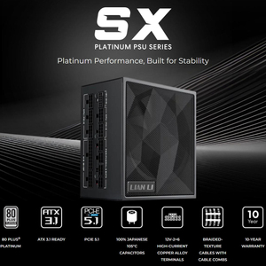 Alimentation PC Lian Li SX1000P Platinum ATX3.1 80+ PCIe5.1 entièrement modulaire avec câbles tressés pour PC de bureau DIY en stock Lianli P - Product Image 6