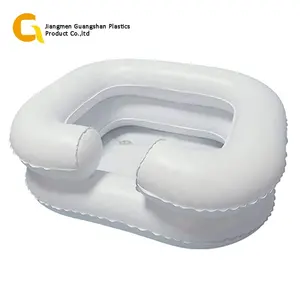 Medical recovery inflatable shampoo basin tray