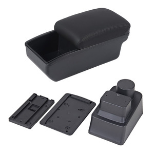 Reposabrazos Vtear ABS con Portavasos USB - Accesorio de Almacenamiento Interior para <span class=keywords><strong>Skoda</strong></span> <span class=keywords><strong>Fabia</strong></span> 2008-2014 - Product Image 1