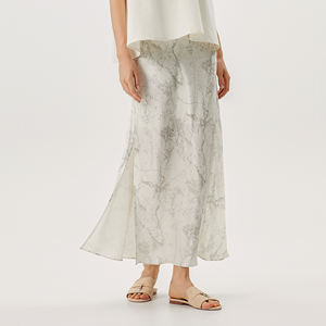 Séchage rapide dernière conception moulante longue <span class=keywords><strong>jupe</strong></span> florale personnalisée plage <span class=keywords><strong>tulle</strong></span> Satin grande taille femmes dames Maxi jupes longues - Product Image 3