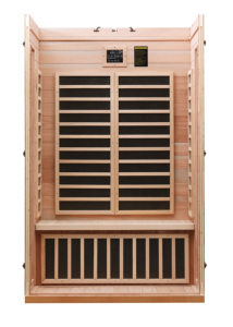 Sauna de Infrarrojos Lejanos para 2 Personas, de Madera de Hemlock Sólido, con Calefacción Envolvente, 5 Calentadores, Bluetooth, para Gimnasio en Casa y Relajación - Product Image 2