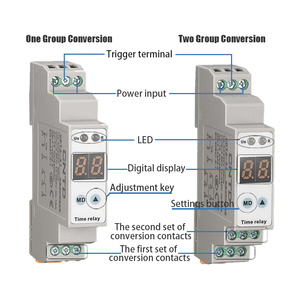 Cntd CDT6-X thu nhỏ hiển thị kỹ thuật số hẹn giờ Thời gian chuyển tiếp loại IP20 Mức bảo vệ AC/DC 24-240V 50Hz bảo vệ Epoxy - Product Image 5