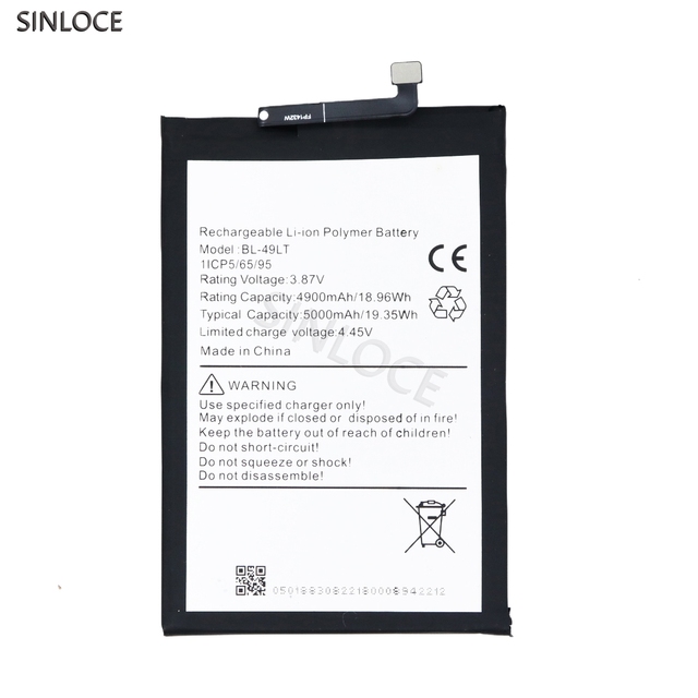 China High-quality Lithium Mobile Cell Phone Battery for Tecno CAMON 19 BL-49LT SINLOCE Brand in Stock
