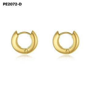 Amy Amy <b>Huggie</b> Earrings Stainless Steel <b>Silver</b> Plated Women's Classic Fashion Jewelry Gift PE2072 - Product Image 2