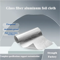 Tissu en fibre de verre laminé avec feuille d'aluminium, durable, ignifuge et imperméable, pour isolation thermique et acoustique des toits/murs