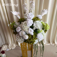Hochzeitsblume MoKtong 3D Real Touch Lilie 80cm Hortensie Grüne Blumenkugel für Veranstaltungsort-Dekoration