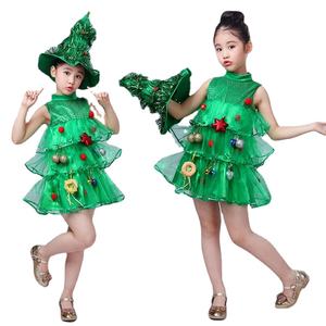 <span class=keywords><strong>Disfraz</strong></span> de árbol de <span class=keywords><strong>Navidad</strong></span> para niñas pequeñas, traje de baile de elfo verde para guardería - Product Image 2