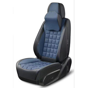 Housse de siège en cuir et coton entièrement fermée toutes saisons, luxe, ajustement universel, cinq places, coussin épaissi, type avant, garantie 2 ans - Product Image 4