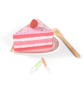 Venta caliente cumpleaños boda plegable triángulo pastel caja de regalo al por mayor pastel pastelería cajas de papel para pastel - Product Image 5