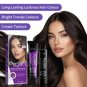 Jelsilk Crema Colorante Professionale per Capelli alla Cheratina <span class=keywords><strong>Senza</strong></span> <span class=keywords><strong>Ammoniaca</strong></span>, Tinta Permanente Delicata alle Erbe 200ml, Lisciante Idratante per Capelli Grigi - Product Image 3