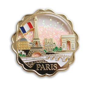Vente chaude Nouveaux Articles Paris Réfrigérateur Aimant Quicksand Glitter Tour Eiffel France Souvenirs Cadeaux Paris Réfrigérateur Aimant - Product Image 2