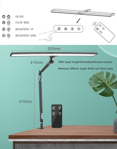 Lampada da Scrivania LED Flessibile con <span class=keywords><strong>Braccio</strong></span> Orientabile e Morsetto, Controllo Touch, in Alluminio Nero per Fai-da-Te - Product Image 2