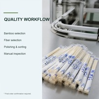 Palillos Redondos de Bambú Natural con Logotipo Personalizado en Papel o Fundas OPP, Vajilla para Restaurantes para Compradores Mayoristas