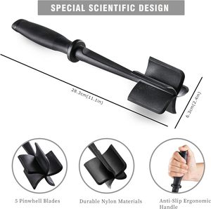 5 lames incurvées antiadhésif Hamburger hachoir outil de cuisine meulage boeuf viande Masher spatule résistant à la chaleur cuisson <span class=keywords><strong>pâtisserie</strong></span> outil - Product Image 2