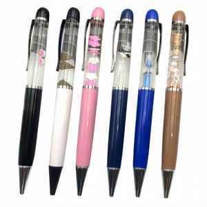 Stylos flottants sablier en plastique personnalisés de 1,0 mm, conformes aux normes européennes et américaines, pour cadeaux promotionnels en gros - Product Image 2